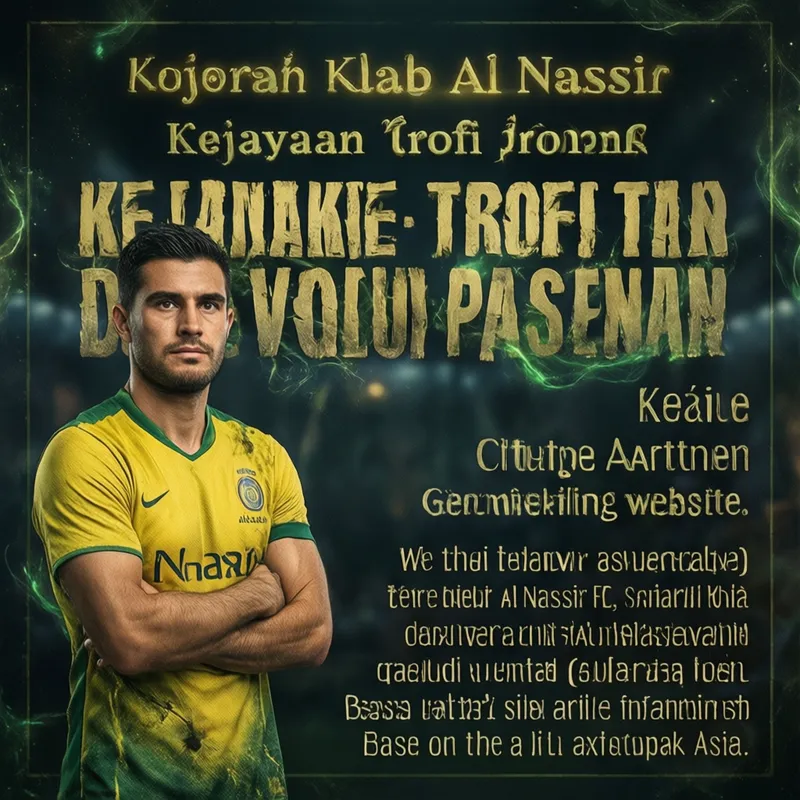 Logo dan Stadium Al Nassr yang melambangkan kejayaan dan kemewahan kelab
